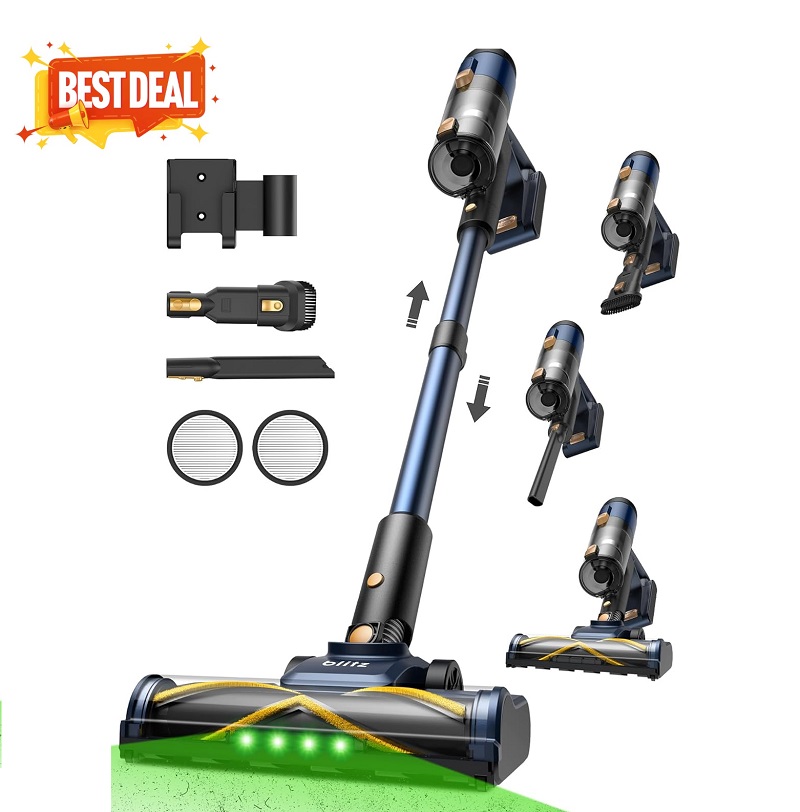 Cordless Vacuum Cleaner 50KPa with Green LED