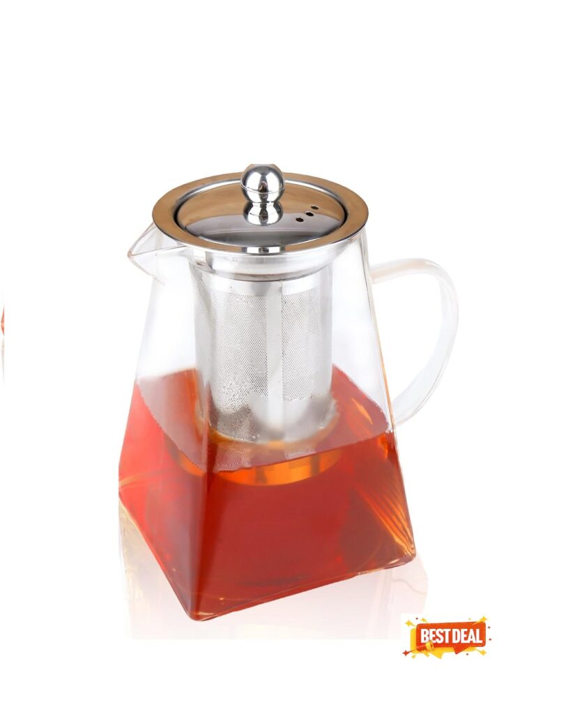 Spring Chef Teapot Heat-Resistant Borosilicate Glass