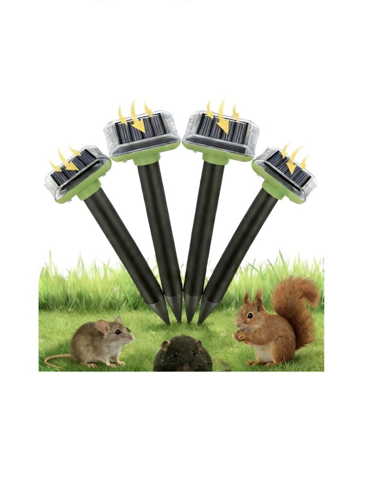 IP66 Waterproof Mole Repellent Solar Ultrasonic 4 Pack