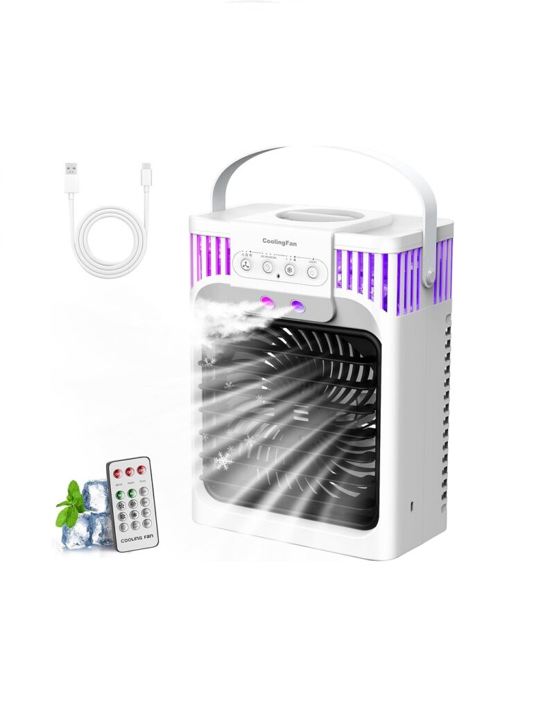Portable Air Conditioner, 4 in 1 Cooling Fan with 3 Speeds 
