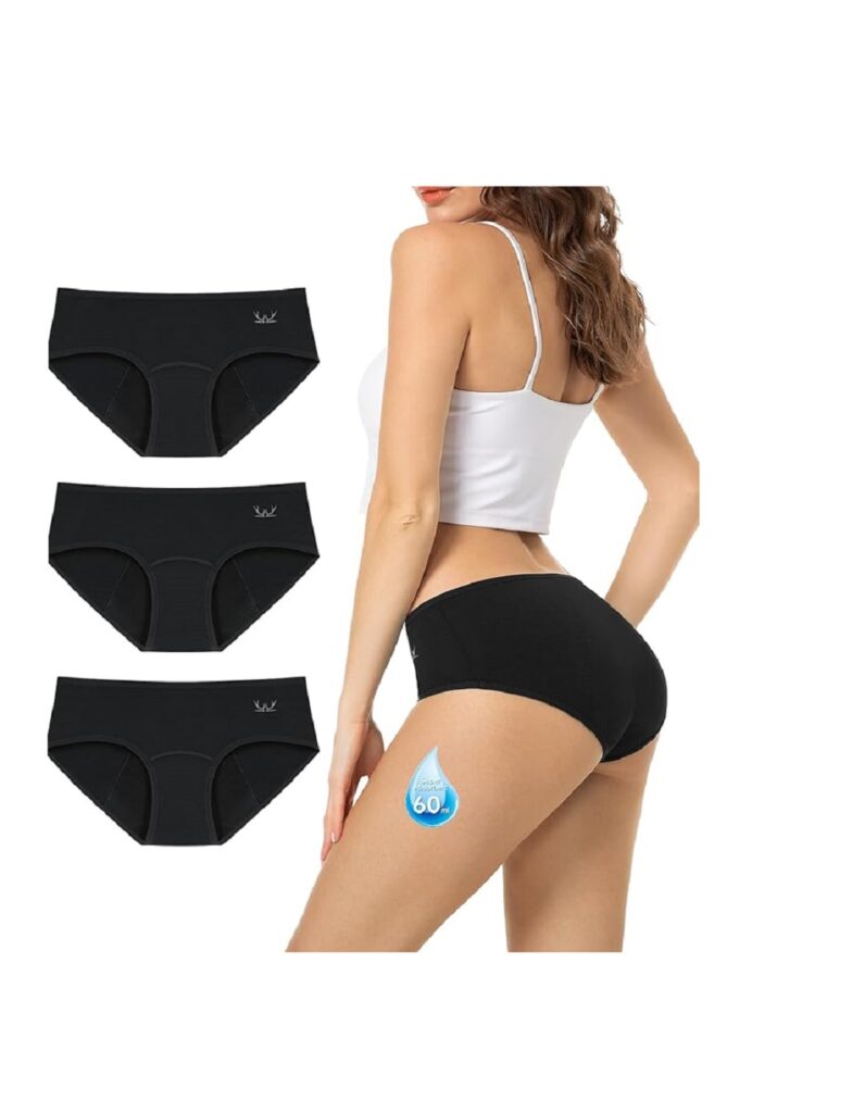 Period Pants for Women Heavy Flow 60ML Absorbency Leakproof Washable 