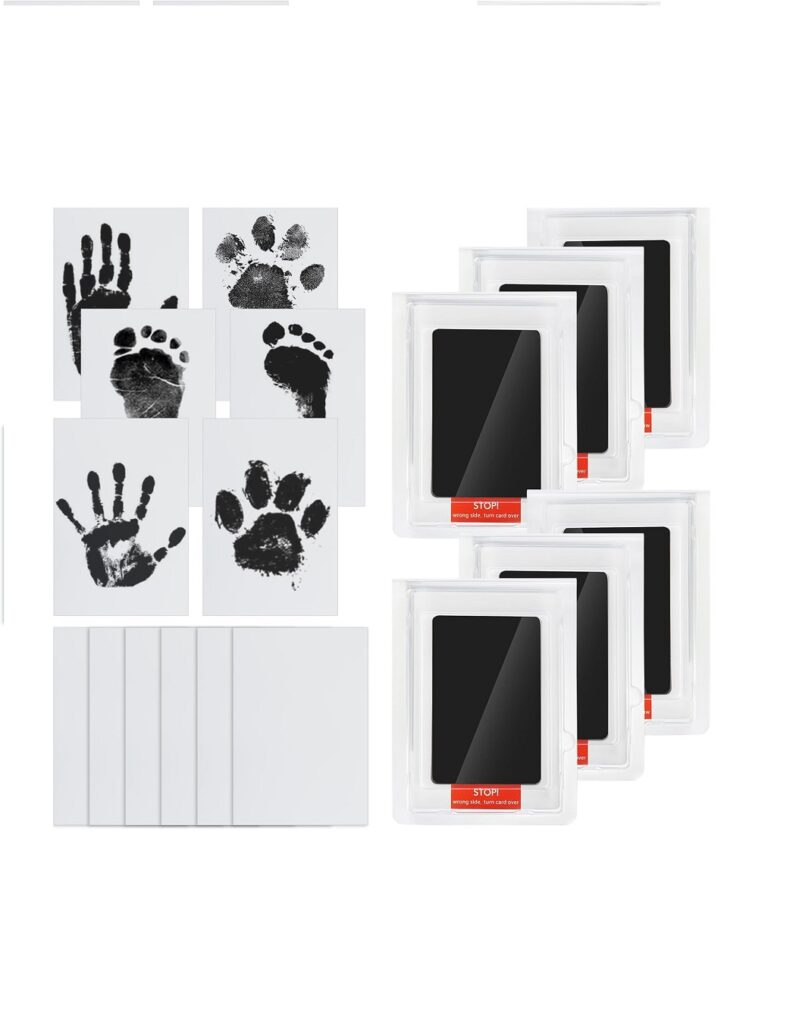 Baby Handprint and Footprint Kit With 12 Imprint Cards