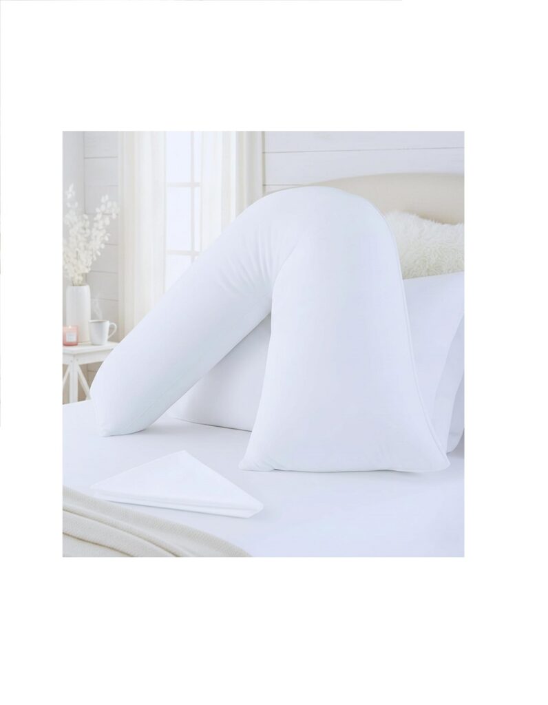 V Pillow with Pillowcase – Anti-Allergy V Shaped Pillows