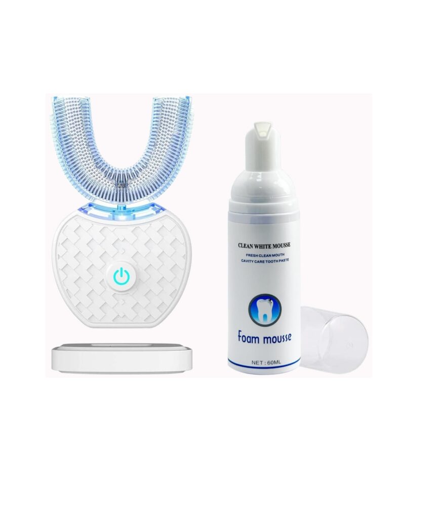 Electric Ultrasonic Toothbrush for Adults 360° White