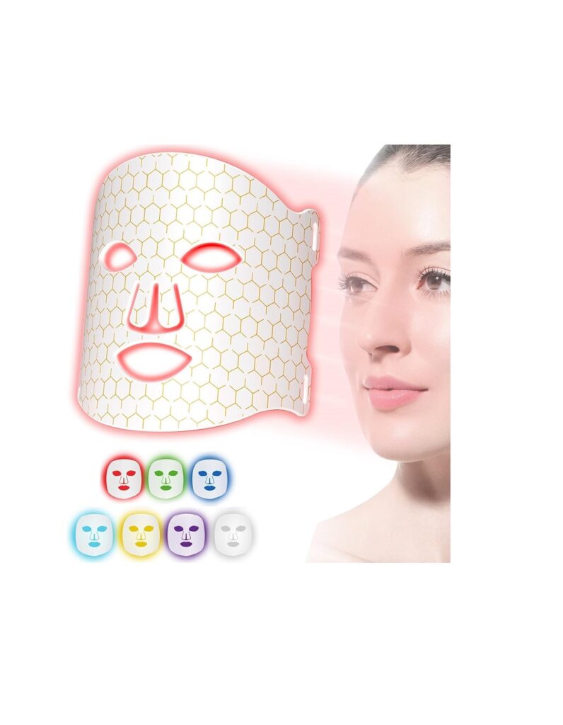 Red Light Therapy Mask for Face, 7 Colors LED