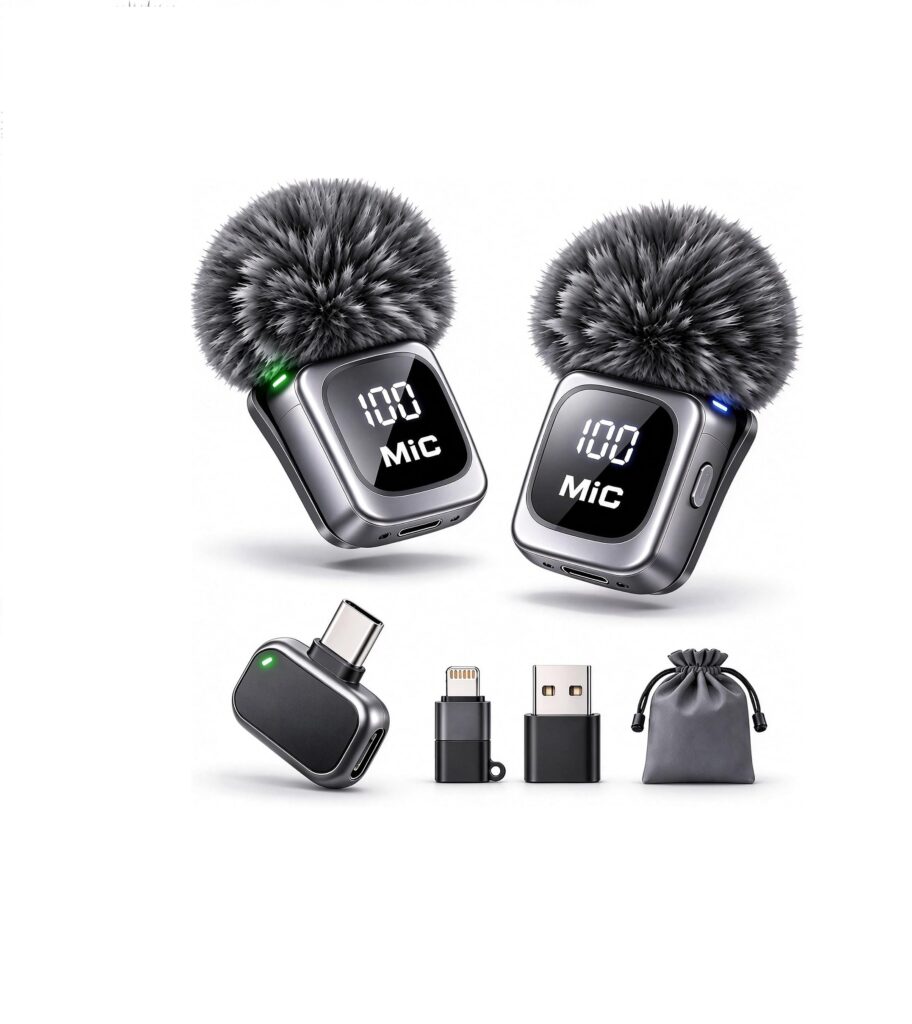 Wireless Lavalier Microphone for iPhone Android